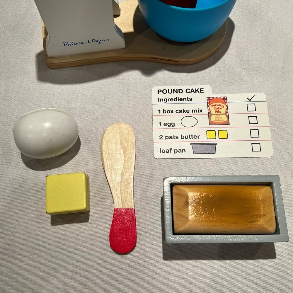 Melissa and Doug Wooden Make-a-Cake Mixer Set - Picture 6 of 6